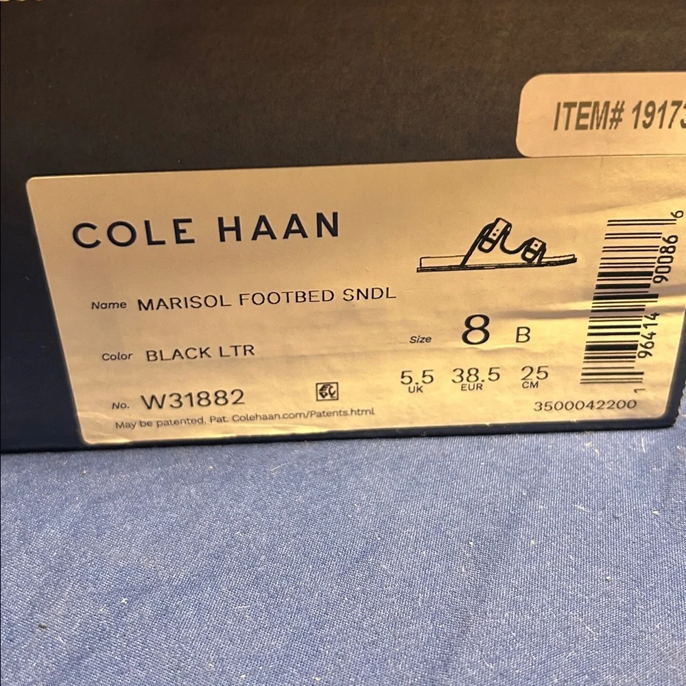 COLE HAAN- MARISOL FOOTBED SNDL, Black, 8 women sw - Picture 5 of 5